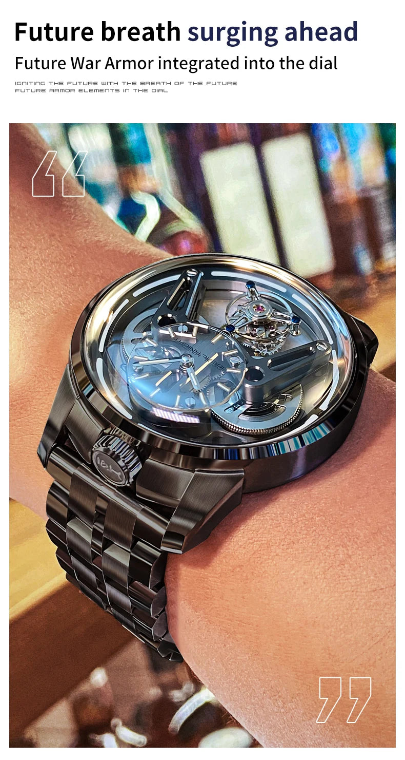 IDEAL KNIGHT Tourbillon Automatic Mechanical Watches for Men.