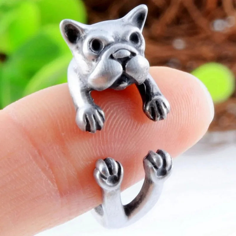 Cute Dog Animal Design Adjustable Ring