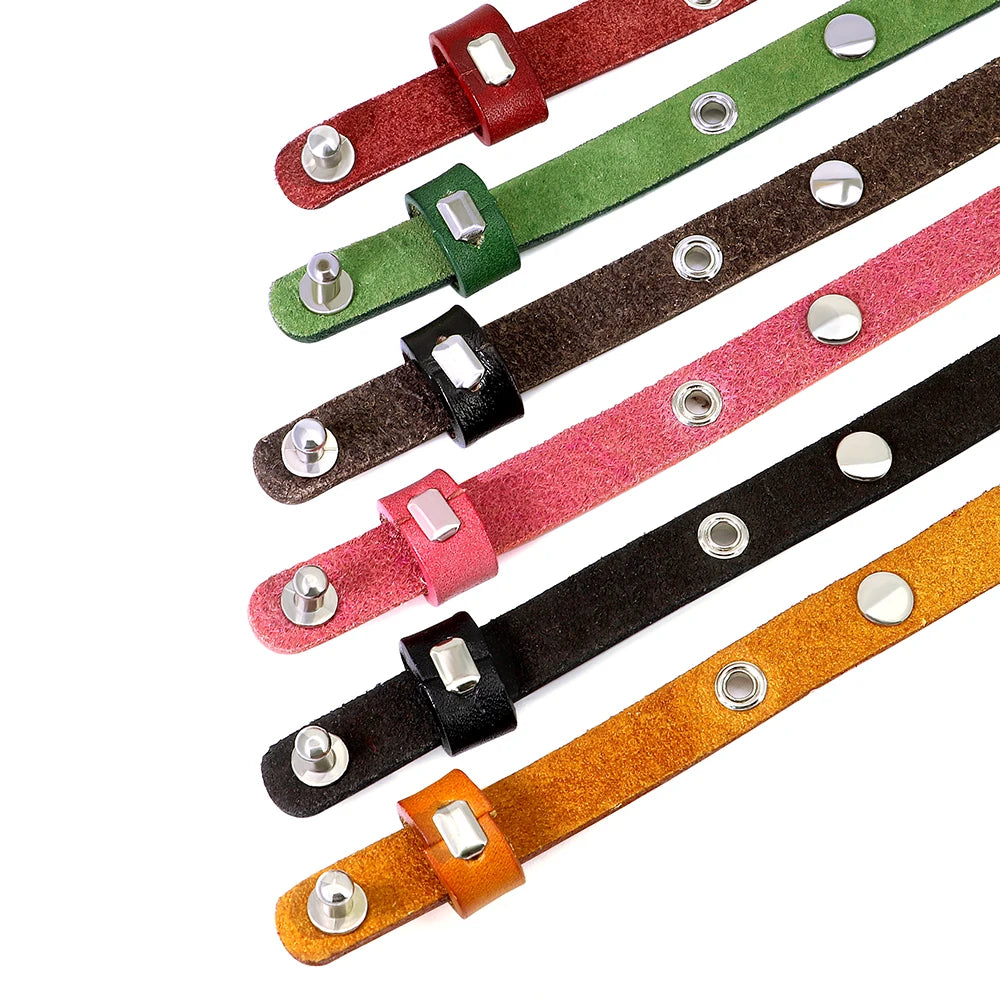 Personalized Cat Collar Adjustable Leather Pet Cats Collars Necklace Custom Puppy Kitten Name Collars Anti-lost Cat Accessories