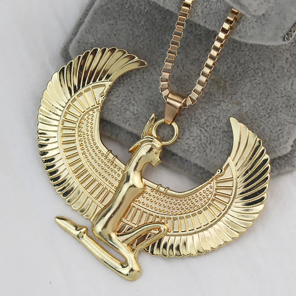 Ancient Egyptian Mythology Goddess Isis Wings.