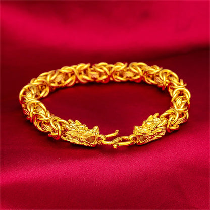 Gold Plated Dragon Chain Bracelets for Men