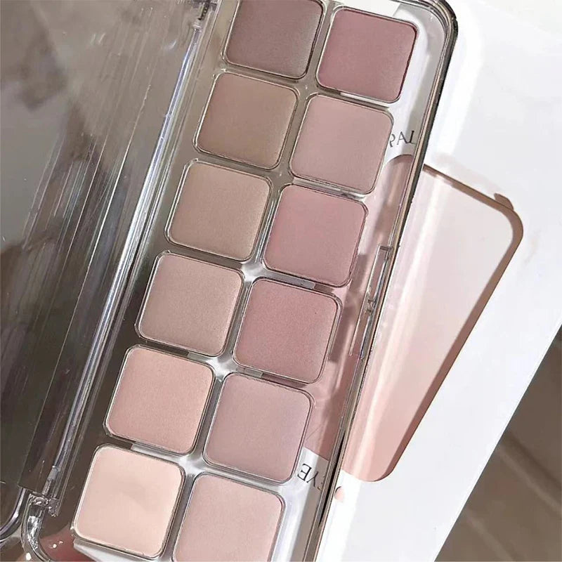 High Quality Matte Eyeshadow Palette Pearlescent Sequins Blush.