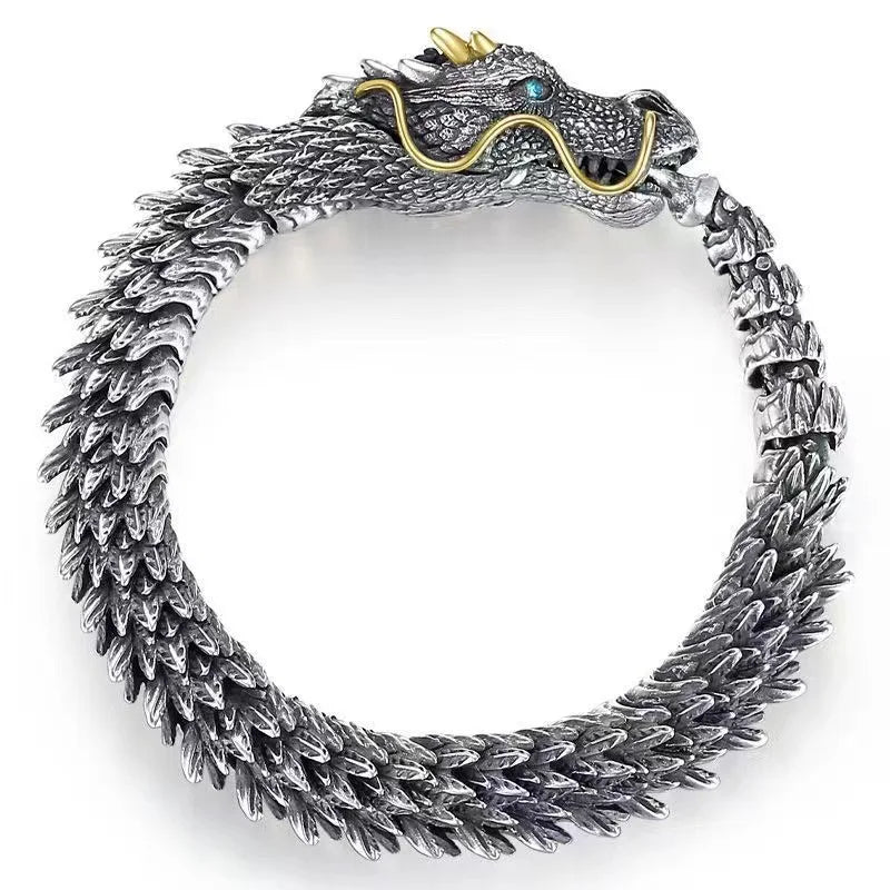 2022 Viking Gothic Black Gun Dragon Bracelet.