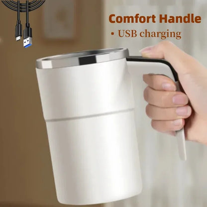 Automatic Electric Stirring Coffee Mugs，Self Stirring Coffee Mug With Straw, Coffee Milk Auto Mixing Cups,Charging, Portable