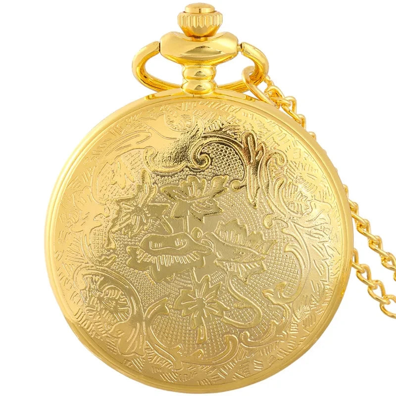 Classic vintage pocket watch fashion hollow carving.