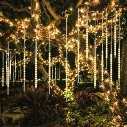 30cm /50cm Waterproof Meteor Shower Rain 8 Tube LED String Lights For Outdoor Holiday Christmas Decoration Tree EU/US/AU/UK Plug