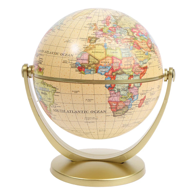 Degree Rotating World Globe Earth Antique.