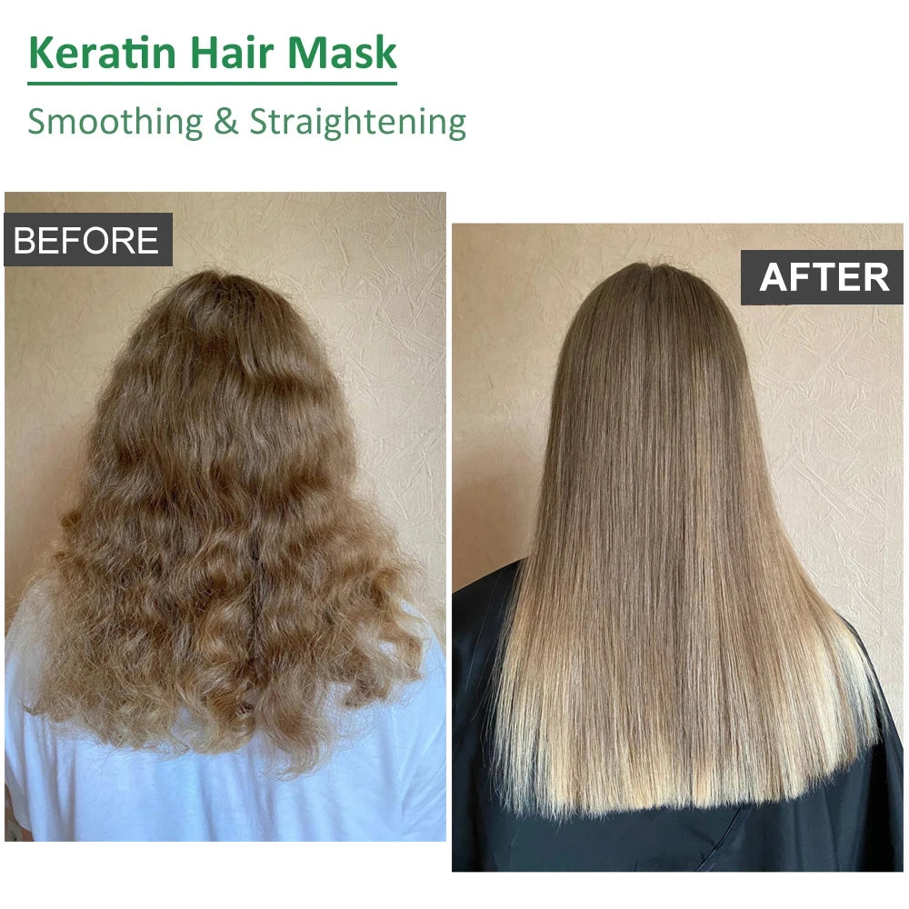 Keratin Hair Mask Smoothing Shiny Straightening Cream.