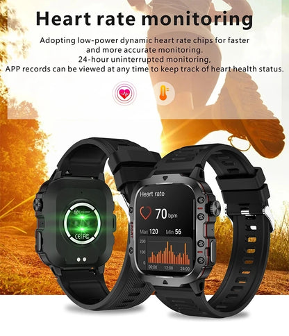 For Xiaomi Military Smart Watch Men IP68GPS.