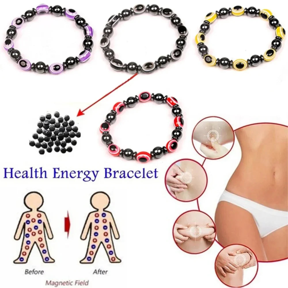 Fashion Men's Women's Weight Loss Bracelet Volcanic Stone Health Bracelet Weight Loss Anti Fatigue Health Bracelet Jewelry