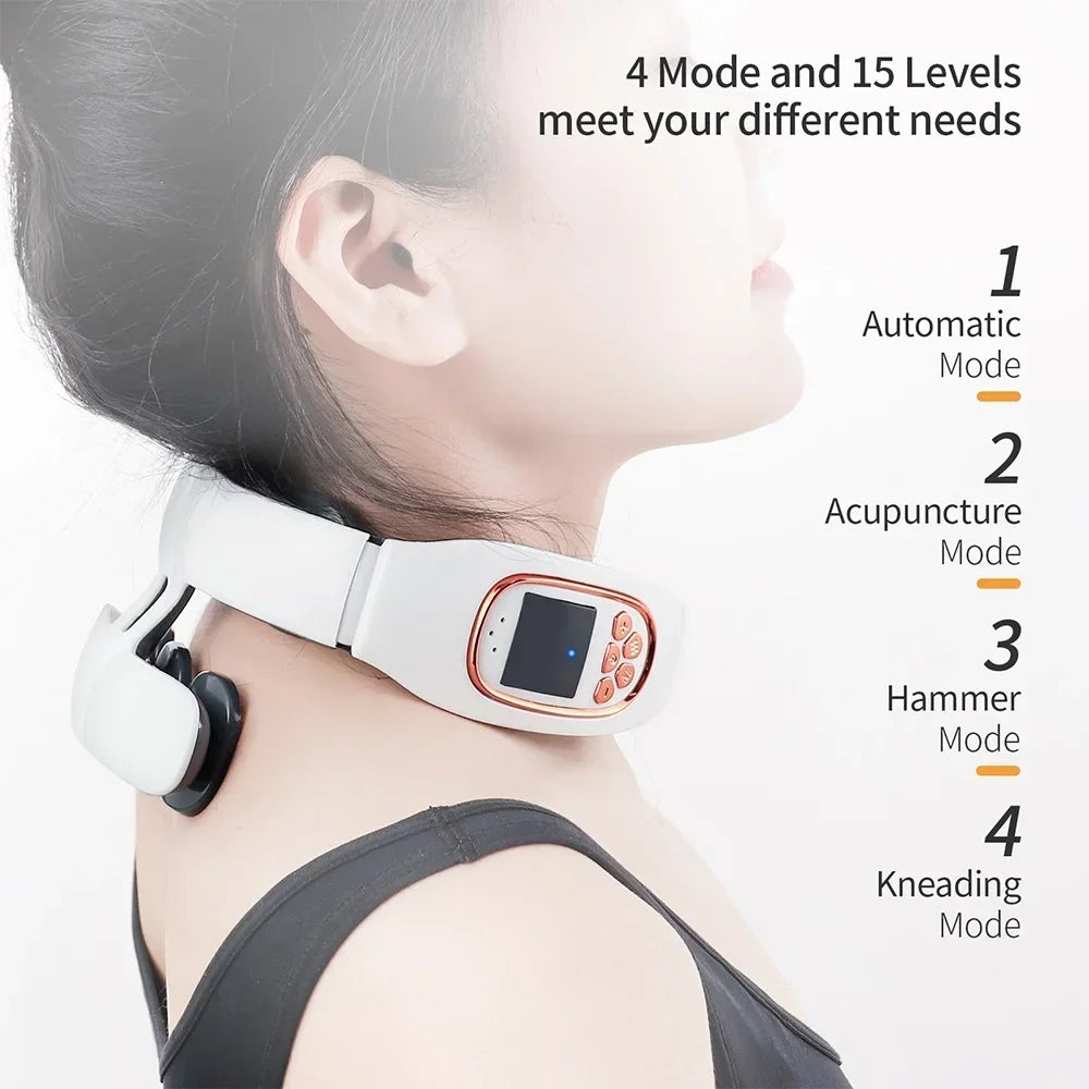 Wireless 6 Heads Smart Neck and Back Massager.