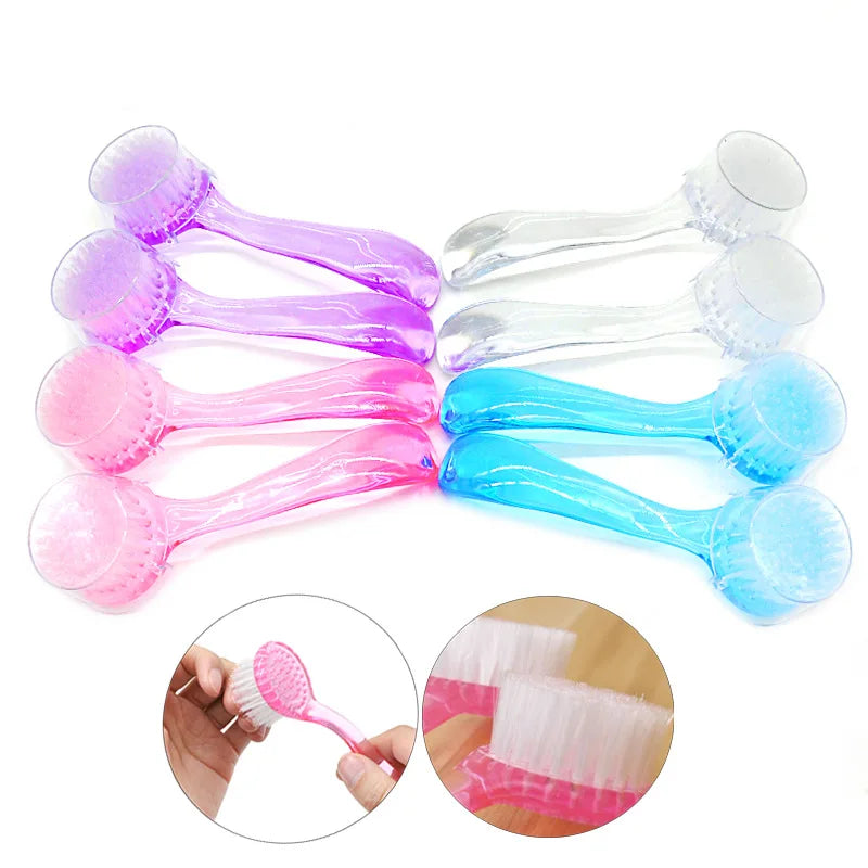 1Pc Acrylic Nail Brush Plastic Soft Remove Dust Make Up Washing.