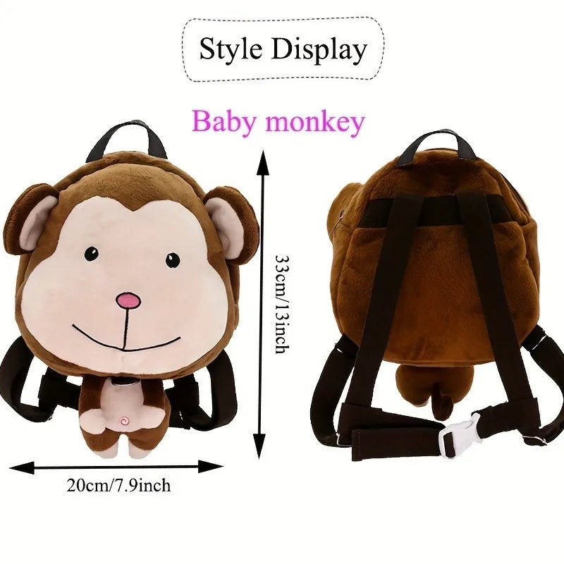 Cartoon Toddler Mini Backpack with Anti-Lost Harness