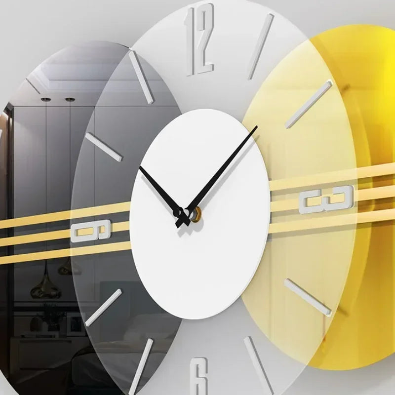 Wall Clock Modernll Watch Mirror