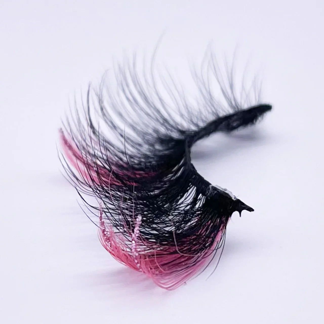 New glitter ombre Colored Lashes 20MM Mink Lashes Wholesale Dramatic Colorful Natural Eyelashes Extension Make up Fake Eyelashes