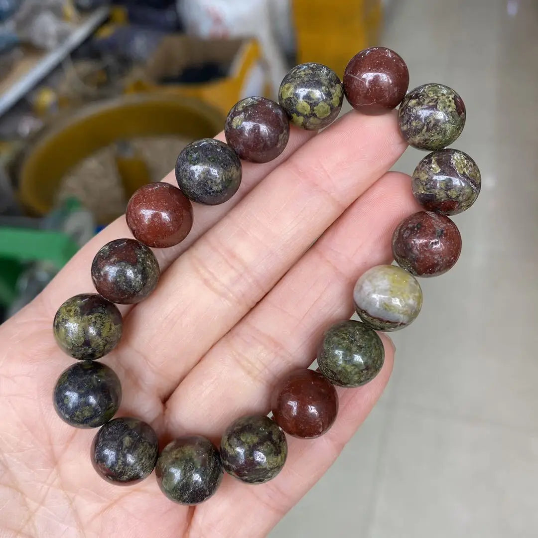 Natural Dragon Blood Stone Elastic Bracelets