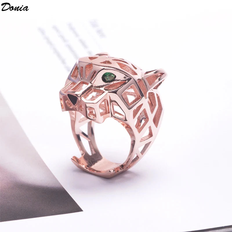 Ring copper luxury new leopard couple.