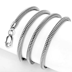 Silver Jewelry Circular Snake Bone.