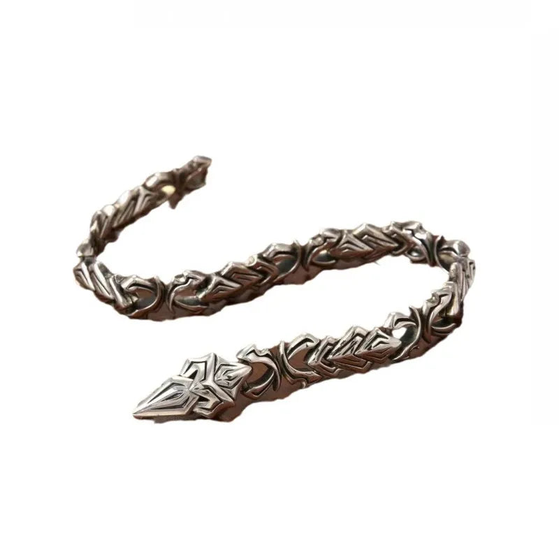 Silver Punk Fashion Rock Bracelet Men&