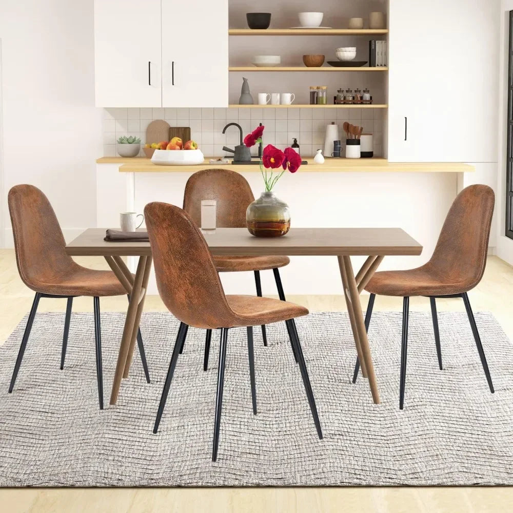 Dark Brown Dining Chair  Set of 4 Kitchen.