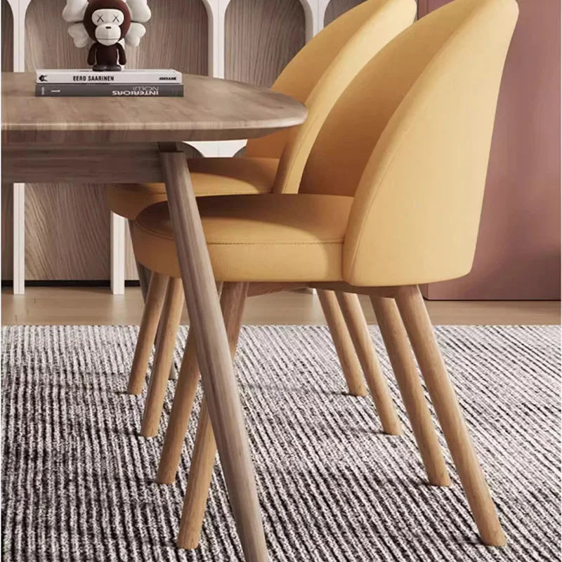 Kitchen European Dining Chairs Wood Modern Nordic Home Beautiful Dining Chairs Linen Luxury Sillas Comedor Garden Furniture Sets