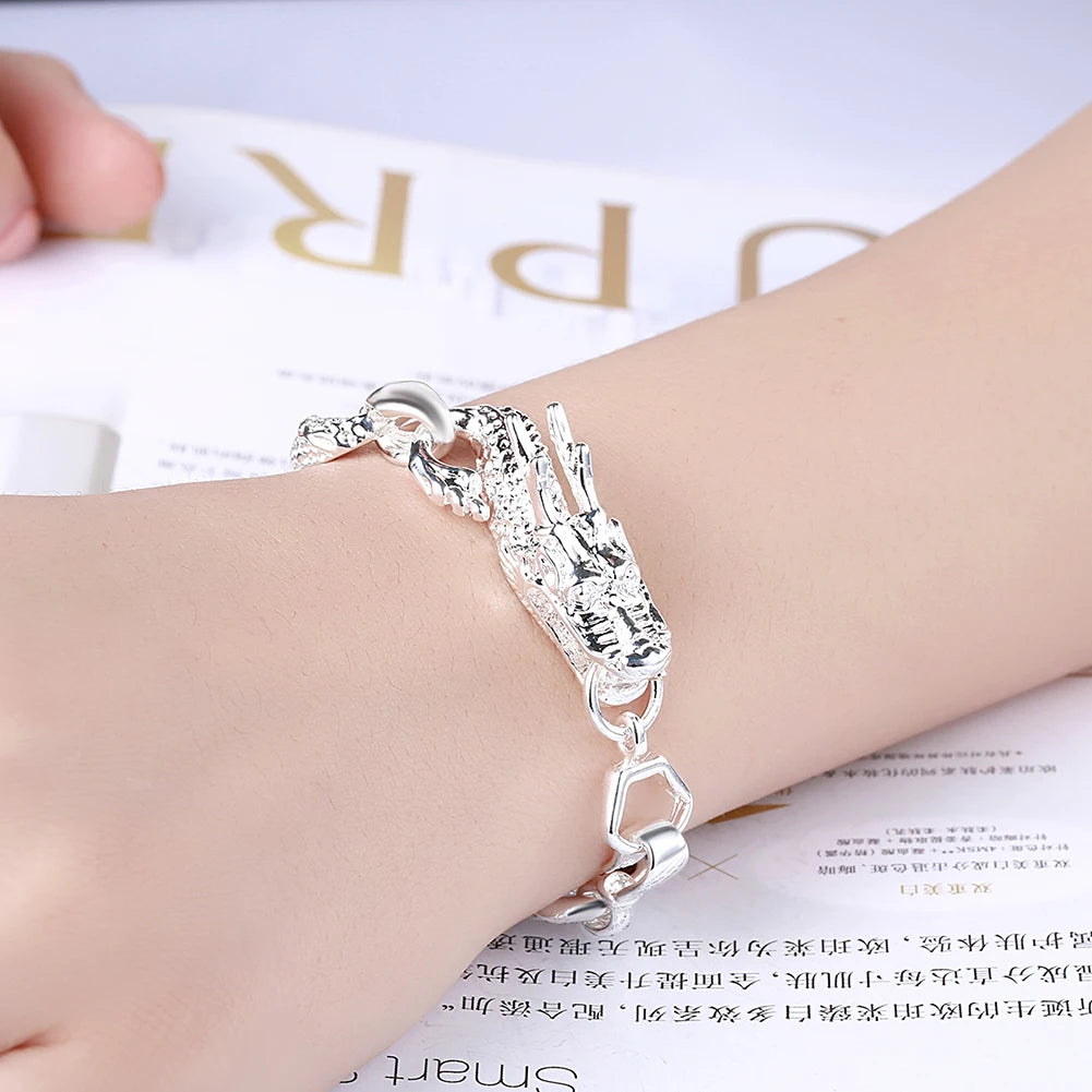 Hot Charms Big Dragon 925 Sterling Silver Bracelets