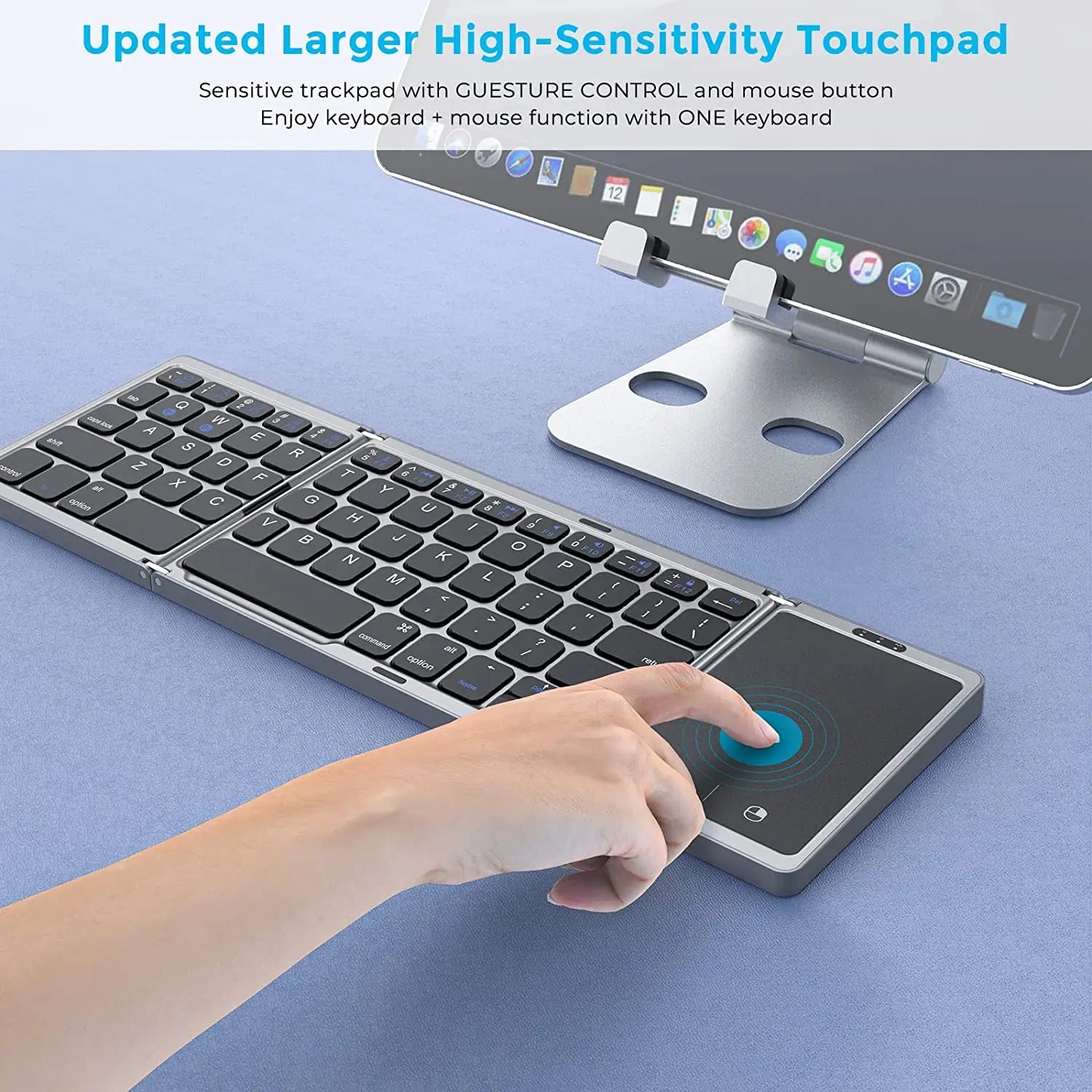 Seenda Foldable Wireless Bluetooth Keyboard Rechargeable.