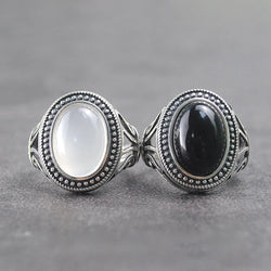 Natural Black Ring Original Designer Women.