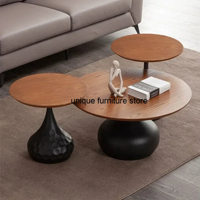 Luxury Nordic Coffee Table Round Minimalist Italian Center Side Table Dinner Writing Service Mesas Bajas Living Room Furniture