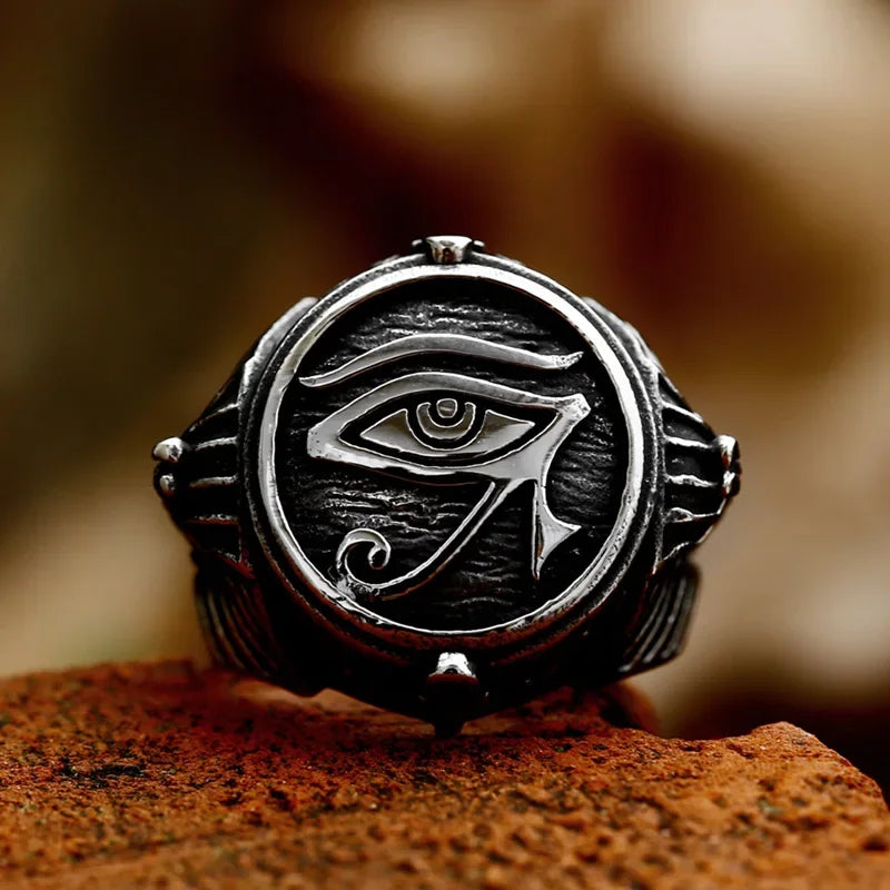 New Style Stainless Steel Eye of Horus Ring.