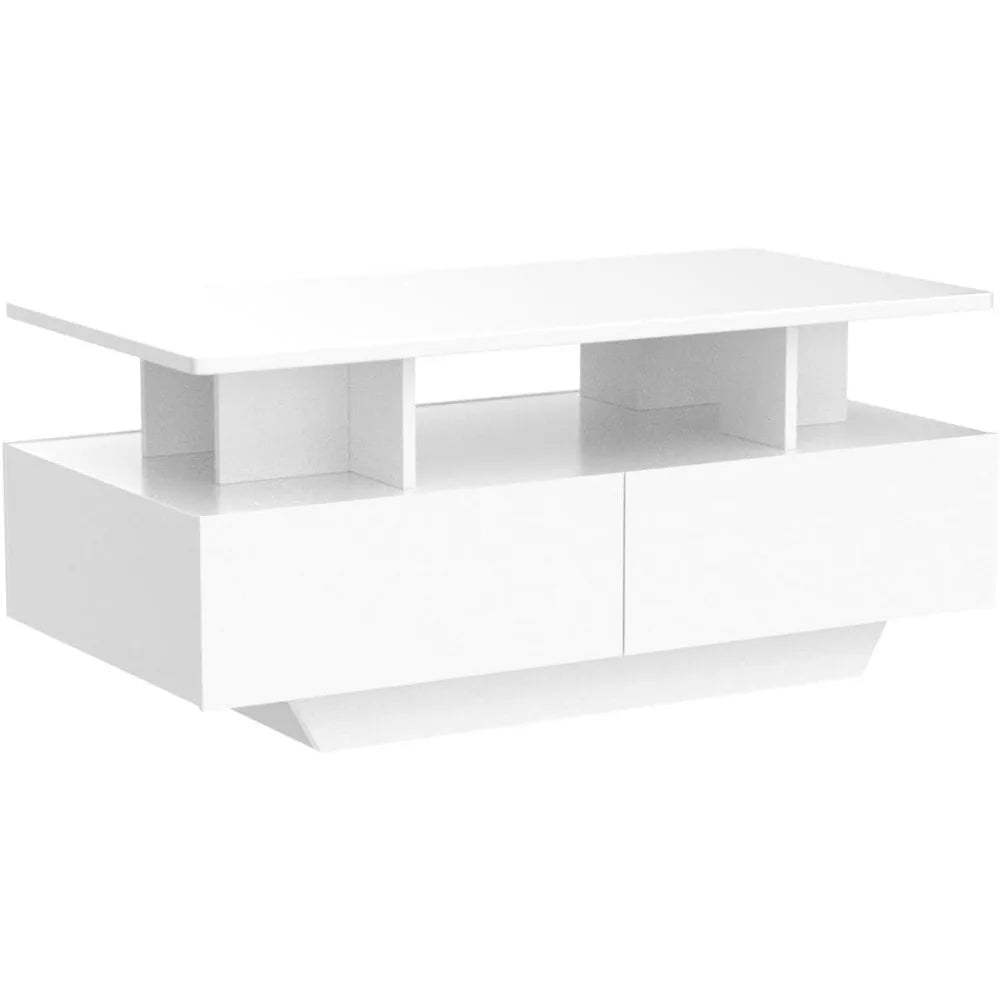 LED Coffee Table with Storage: Modern Functionality for Your Living Space.