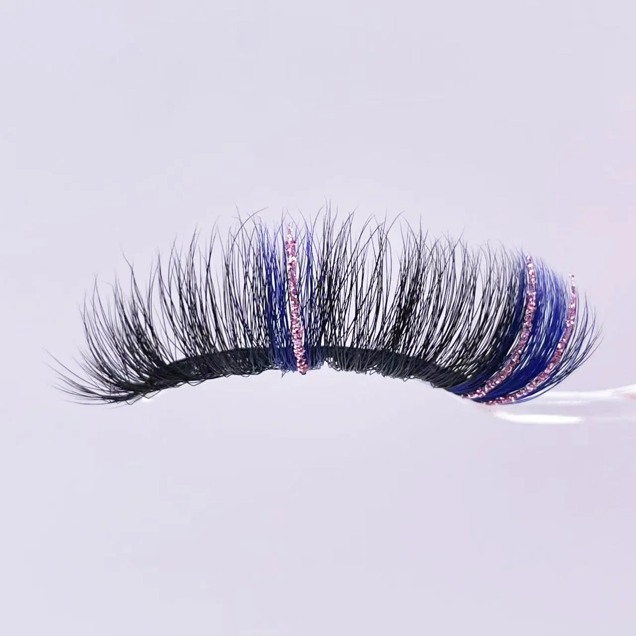 New glitter ombre Colored Lashes 20MM Mink Lashes Wholesale Dramatic Colorful Natural Eyelashes Extension Make up Fake Eyelashes