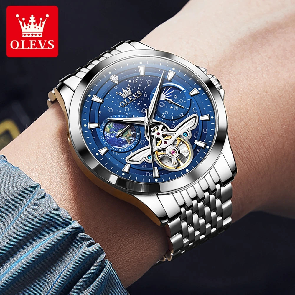 OLEVS Tourbillon Men's Watch Luxury Brand