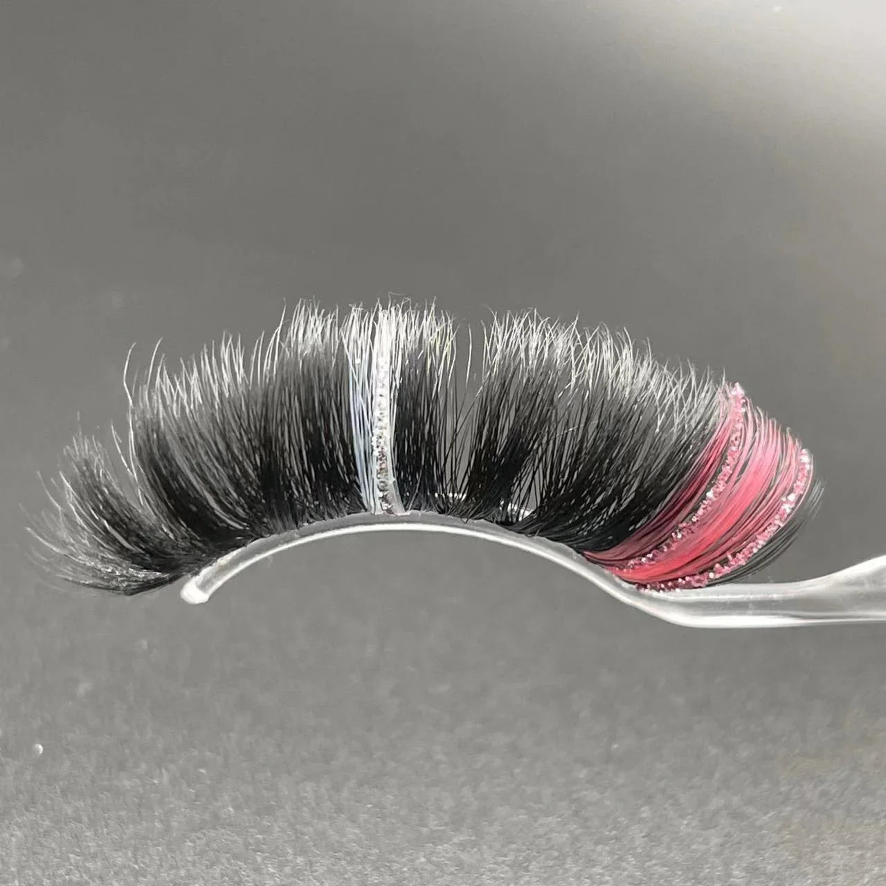 New glitter ombre Colored Lashes 20MM Mink Lashes Wholesale Dramatic Colorful Natural Eyelashes Extension Make up Fake Eyelashes