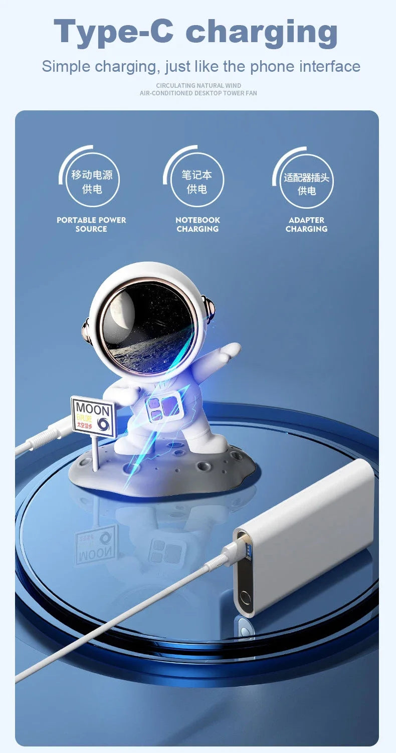 Astronaut Wireless Bluetooth Speaker HiFi Surround Sound Subwoofer Computer Desktop Ornament Speakers Creative Birthday Gift