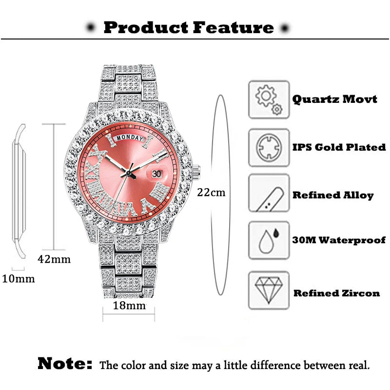 Pink Watch For Women Luxury Cute.