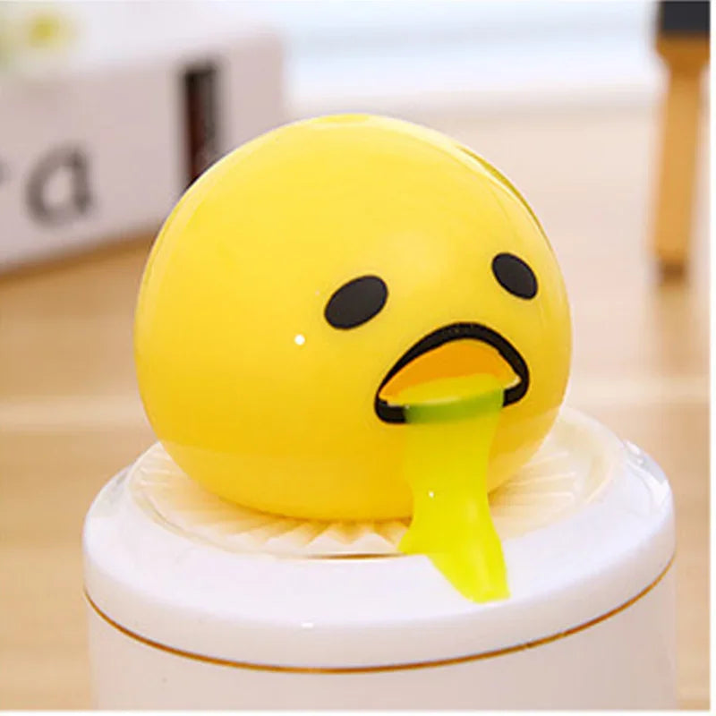 Funny Egg Yolk Squishy Toys Squeeze Ball Vomit Custard Bun Creative Stress Relief Vent Relieve Pressure Sticky Toys