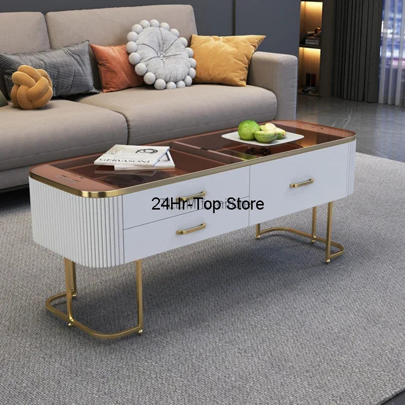 Luxurious Nordic Glam Coffee Table - Stylish and Functional Centerpiece.