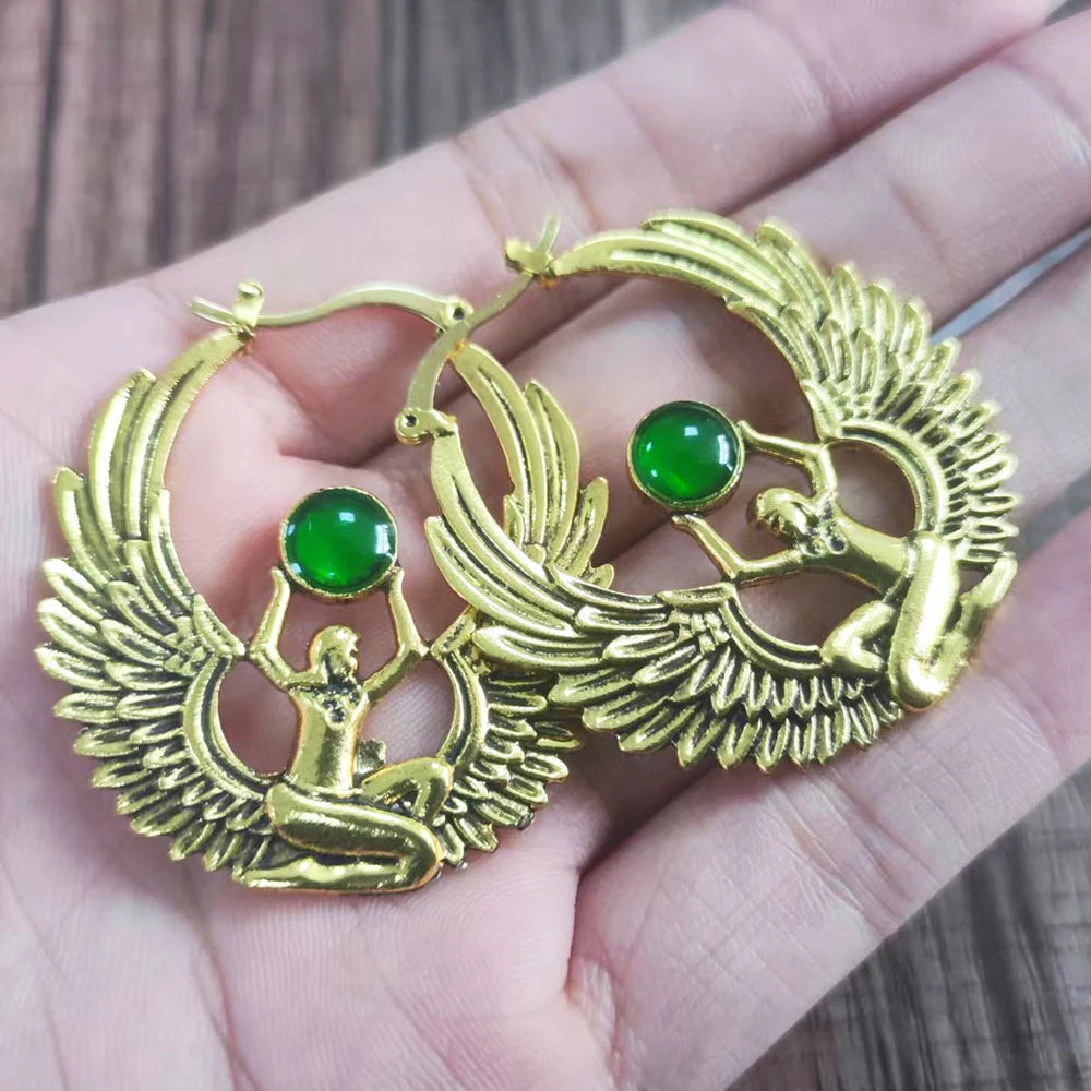 Ancient Egyptian Mythology Wings Earrings for Women.