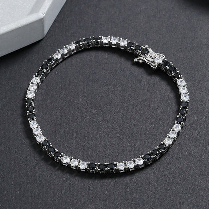 Solid Real 925 Silver Tennis Bracelet