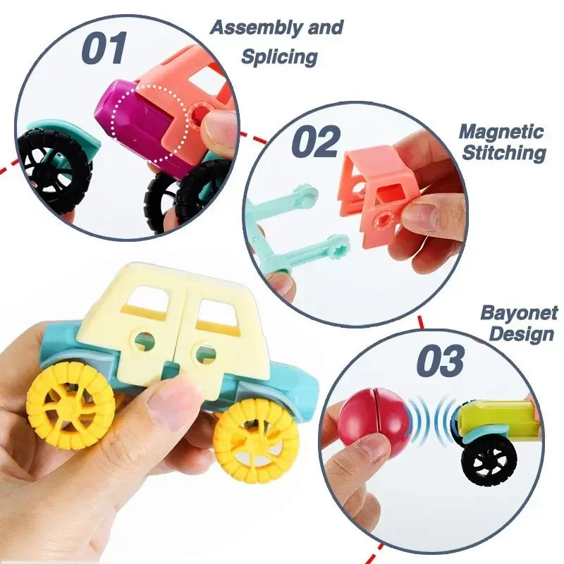 Magnetic Building Sticks Blocks Toys 3D Magnet Building Puzzle Gift for Kids Montessori Toys Preschool STEM Educational Sensory