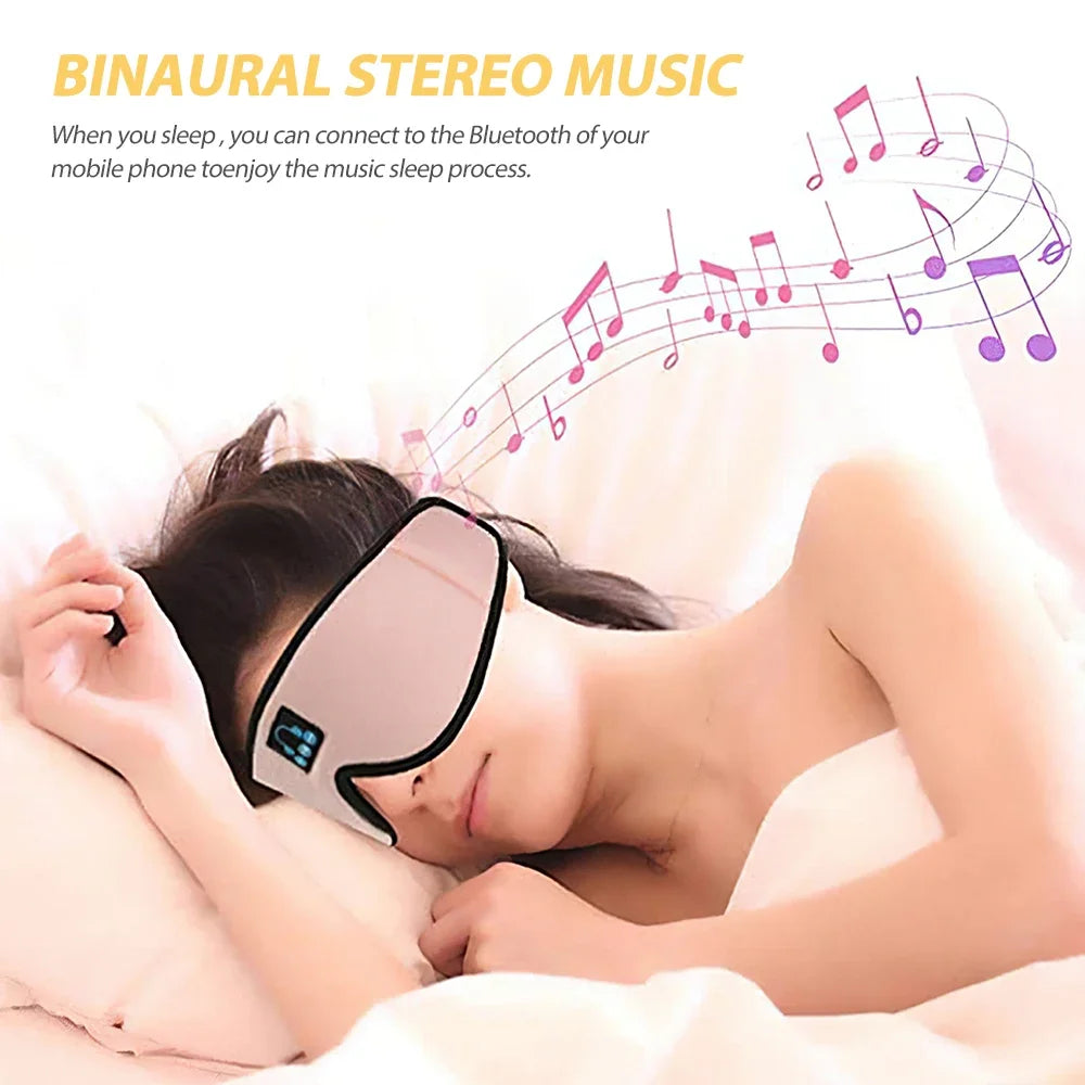 Rechargeable Sleep Earphones Smart Bluetooth Music Sleeping Eye Mask.