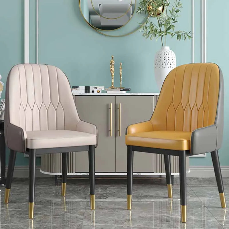 Office Nordic Dining Chairs Modern Luxury Ergonomic Leather Living Chairs European Vintage Cadeiras Sala De Jantar Furniture