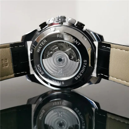 Aokulasic For Mens Watch Chronograph Automatic Skeleton.