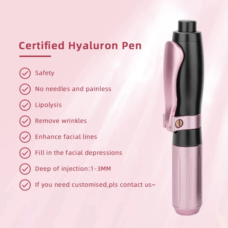 Lesen 2 in1 High Pressure Hyaluronic Acid Pen Hyaluronic Acid Pen Lip Filler 0.3ml&0.5ml Needle Free Nebuliser Wrinkle Removal