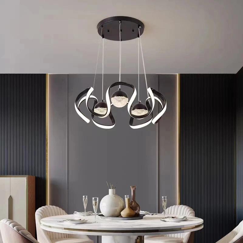 Luxury Dining Room Chandelier Simple Creative LED Ceiling.