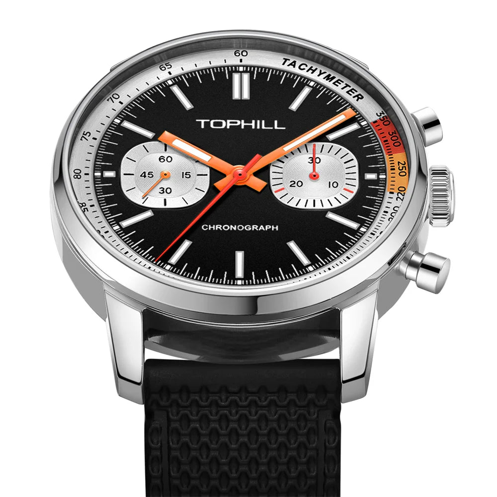 TOPHILL Men's Chronograph 1963 Panda Watch Seagull.