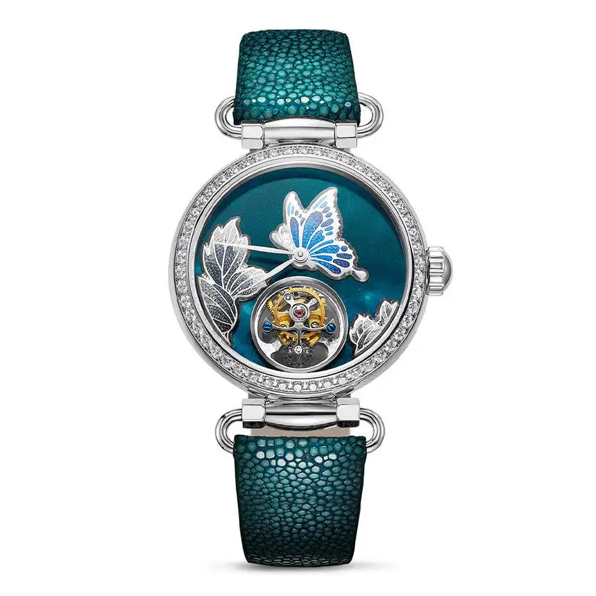 Seagull Tourbillon Mechanical Watch Vintage Women.