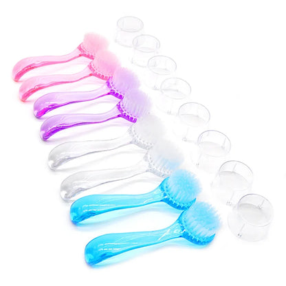 1Pc Acrylic Nail Brush Plastic Soft Remove Dust Make Up Washing.