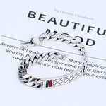 High version  S925 Sterling Silver Explosive bracelet Classic retro punk bracelet gift for men and women